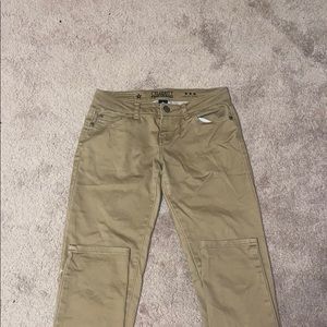 Khaki low rose skinny jeans